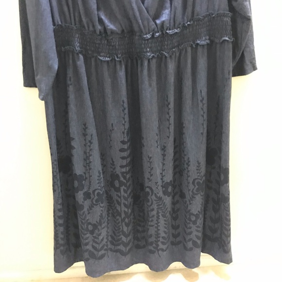 Just My Size JMS Smocked Dress Navy size 18/20 - Picture 4 of 14